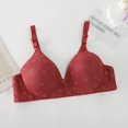 thumbnail image 5 of LIIPEE Women Bras Solid Color Plus Size Full Coverage V Neck Underwire Bralette Seamless Push Up Bralette Bra Woman Versatile Holiday Party Photoshoot Bras,Red,40, 5 of 5