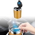 thumbnail image 2 of Car Ashtray Metal Liner Fashionable And Creative Car Ashtray High Flame Retardancy Car Ashtray LED Light (flip Top Model), 2 of 6