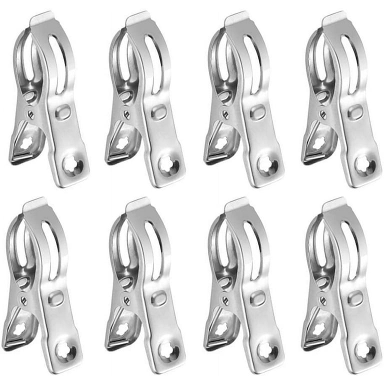 20 Pack Stainless Steel Clothes Pins,Utility Clips Hooks Clothe Clothesline  Clip 2.36 inch for Outdoor Indoor Drying Home Laundry Office Cord Clothes