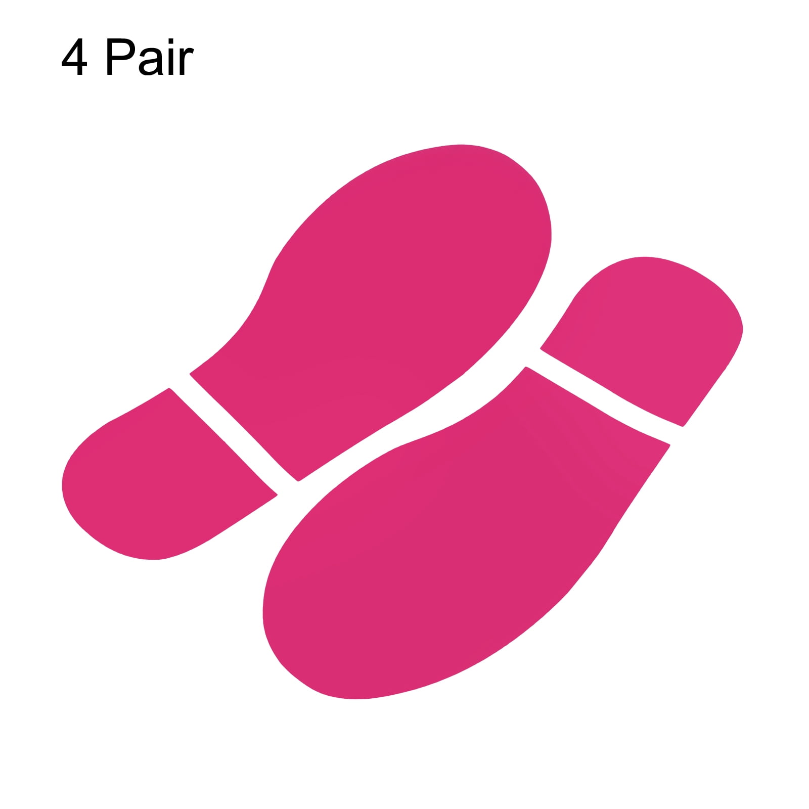 Unique Bargains Footprint Sticker Floor Decal Sign for Class Rose Red 11x4.2"
