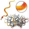 thumbnail image 2 of 24 Pieces Rubber Snake Colorful Fake Snake Toys Halloween Party Decorations Prank Toys, 2 of 5