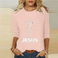 thumbnail image 1 of Daisyyozoid Chemise de Pâques pour Femmes, Col Rond, Manches Longues, 1 of 5
