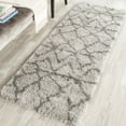 thumbnail image 3 of SAFAVIEH Belize Leann Abstract Plush Shag Runner Rug, Taupe/Grey, 2'3" x 7', 3 of 7