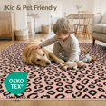 thumbnail image 4 of ODIKA Leopard Print Cheetah Abstract Spotted Repeat Inspired Motif Pink Flowing Foldable Easy Care for Queen Size Bedroom, Under Bed, Master, 4 of 7