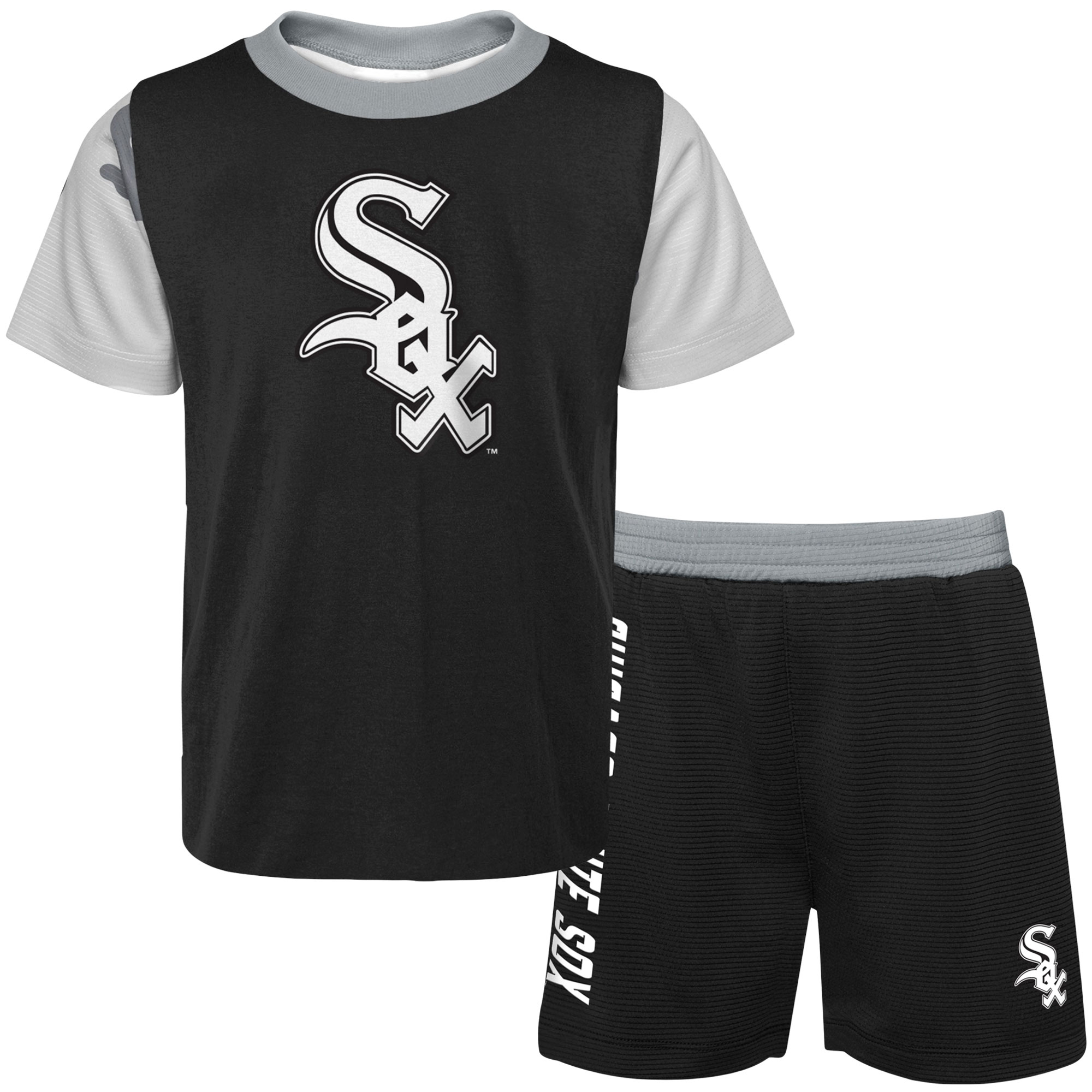 Newborn & Infant Black Chicago White Sox Pinch Hitter T-Shirt & Shorts Set - image 2 of 7