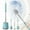 K-Blue, variant on Cherry Toilet Brush and Holder, Household Bathroom Cleaning Tool Cleaner and Base, Funky Cute Toilet Brush, Cherry Toilet Bowl Brush with Solid Handle and Durable Bristles, Green