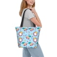 thumbnail image 6 of KLL Tote Bag for Women Gnome Pool Party Print Shopping Grocery Reusable Bags for Office School Shopping Travel, 6 of 6
