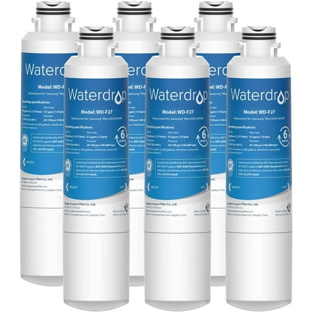 Waterdrop DA29-00020B Refrigerator Water Filter, Replacement for Samsung HAF-CIN/EXP, DA29-00020B, HAF-CIN, DA29-00020B-1, RF28HMEDBSR, RF263BEAESR, RS25J500DSR, RF263TEAESG, (Packaging may be varied)