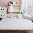 thumbnail image 3 of White Area Rug for Living Room,5x8 Rug,Fluffy Thick Rug for Bedroom,Soft Indoor Furry Rug for Kids Room,Teen,Women,Shag Modern Cool Rug for Nursery Playroom Classroom,Carpet, 3 of 12