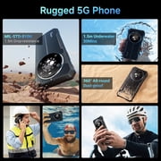 FOSSIBOT F109 Android 14 Rugged Phone Unlocked, 24GB+256GB/2TB Android 15 Rugged Phone, 6.745 HD+ 1.32-inch IPS Rugged Smartphone, 10600mAh Battery Waterproof Phones,50MP+16MP+5MP Waterproof Phones