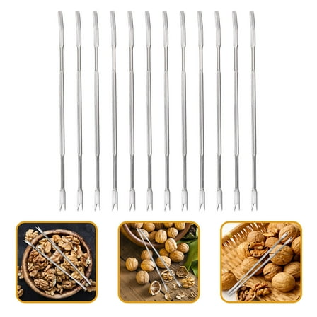 Tineasur 12Pcs Premium Stainless Steel Seafood Tools Forks for Crab Lobster Shell Nut Picking Rust Resistant