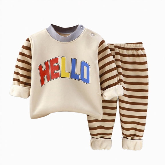 NOLDARES Toddler Boys Pajamas Set 2Pcs Long Sleeve Cotton Print Top and Pants Soft Sleepwear Pjs Jammies Fall Winter 6-12 Months 12-24 Months 2t 3t 4t 5t 6t 7t 8t 9t Children,Coffee,9-10 Y