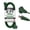Green, variant on Iron Forge Cable 2 Prong Outdoor Extension Cord 6 ft with 2 Outlets - 16/2 SJTW, 13 Amp 6ft Green Extension Cord with Multiple Outlets - 16 Gauge Heavy Duty for Outside