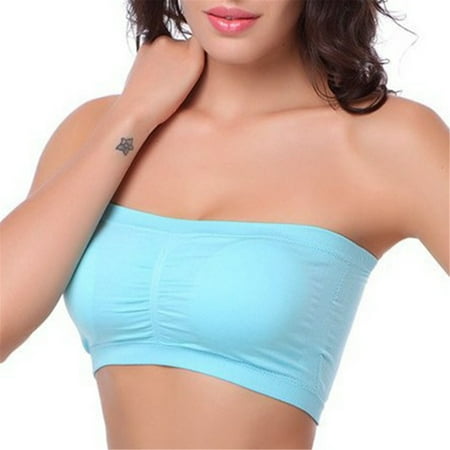 

Supportive Bandeau Bra Women s Angel Seamless Underwire Wireless Padded Strapless Bra