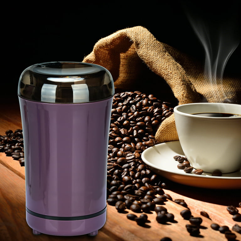 Lychee Fast Touch Electric Coffee Bean Grinder Espresso Grinder, 50g/8 Cups  Purple New 