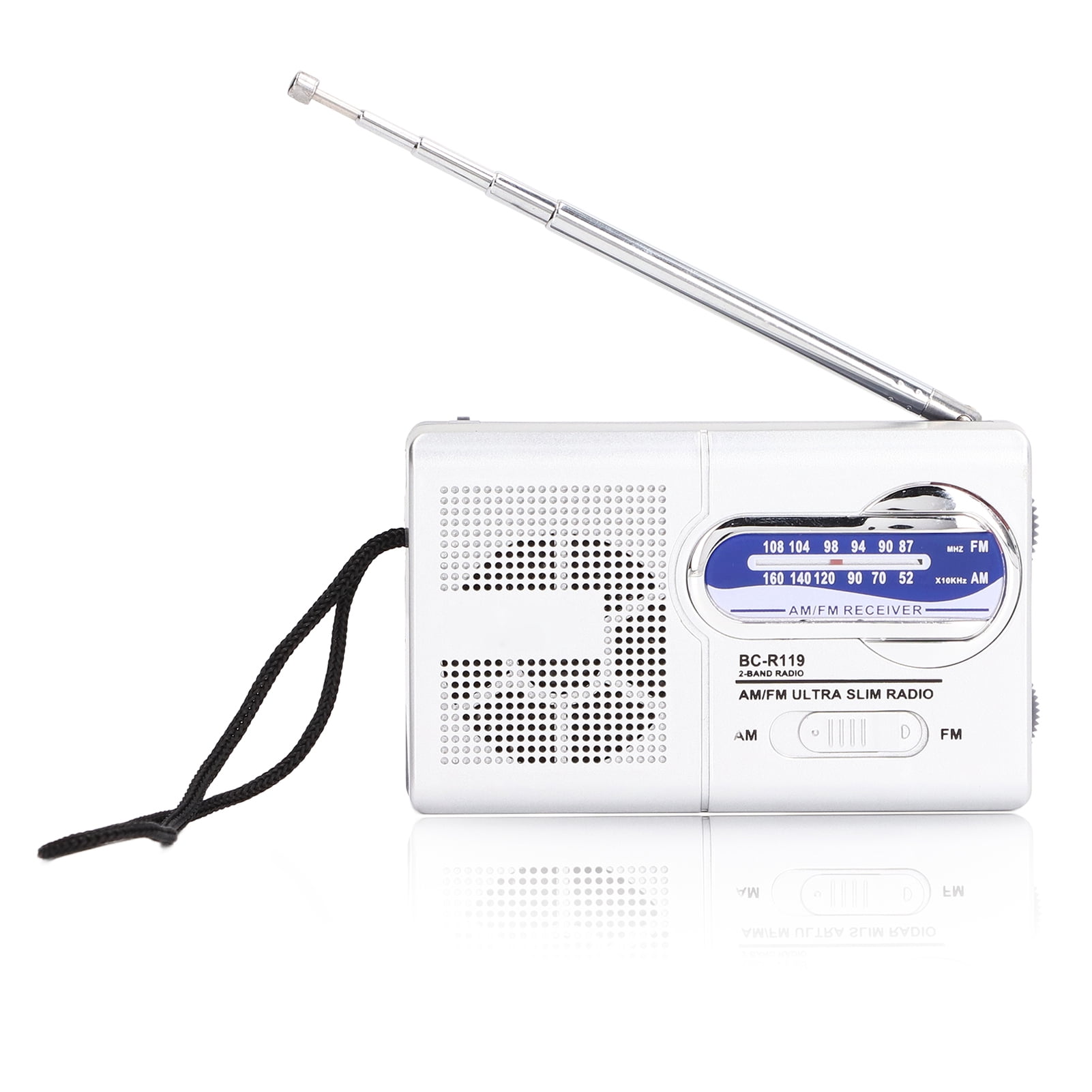 Mini Radio AM/FM Bsvklp AA Batería De Emergencia Banda Completa KK257 Rojo Blanco Mini Radio AM/FM Bsvklp AA Batería De Emergencia Banda Completa KK257 Rojo Blanco