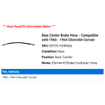 thumbnail image 2 of Rear Center Brake Hose - Compatible with 1960 - 1964 Chevy Corvair 1961 1962 1963, 2 of 2