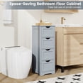 thumbnail image 6 of Giantex 4-Drawer Bathroom Storage Cabinet, Floor Cabinet w/Cut-out Handles, Freestanding Side Storage Cabinet for Bedroom, 6 of 8