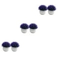 thumbnail image 4 of Guardoinrt 2piece Potted Simulation Plants Adding Beauty And Style To Any Setting Durable Pot Bonsai Ornament purple 3Set, 4 of 6