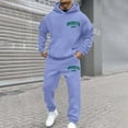 thumbnail image 4 of Zylarhe Men's Casual Hoodie And Jogger Set Letter Print Sweatsuit For Everyday Wear Spring Fall Winter Outfit Men in Suit, 4 of 4