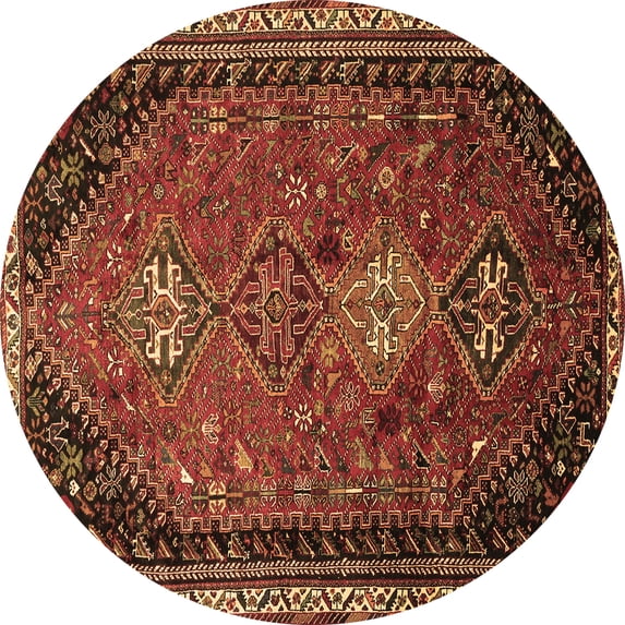 Ahgly Company Indoor Round Persian Brown Traditional Area Rugs, 6' Round