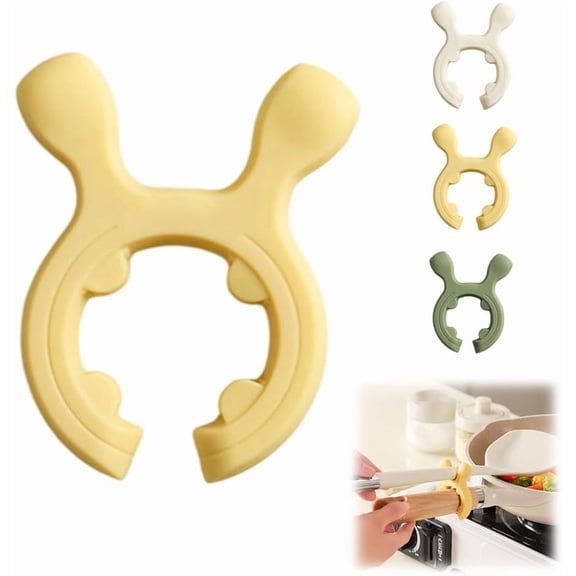 Multifunction Silicone Pot Handle Spatula Rack, 2026 Non- Spoon Holder Stove Organizer Kitchen Gadgets, Steam Releaser,Utensil Anti Scalding Pot Clip for Cooking Accessories