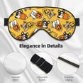 thumbnail image 4 of PAYOHTO Cute French Bulldog & Pumpkins Soft Sleep Mask Comfort Pure Silk Eye Cover for Travel Office Camping, 4 of 7