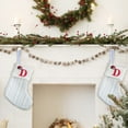 thumbnail image 4 of Luoshdecor 7.8in Mini Christmas Stocking,White Knit Monogram Embroidered Christmas Stocking Decorations,Xmas Stocking for Family Holiday Xmas Tree Decor (D), 4 of 6