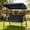 Navy Blue, variant on VIVOHOME 3-Seat Outdoor Converting Swing Chair with Canopy, Outdoor Porch Swing Chair with Stand - Navy Blue