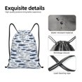 thumbnail image 6 of Lafuoo Blue Fish Pattern Drawstring Pocket, Adjustable Shoulder Strap Storage Bag Suitable for Men and Women-Medium, 6 of 7