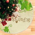 thumbnail image 5 of FMSHPON Shamrock Pattern Xmas Christmas Tree Skirt Stand Mat for Holiday Party Decoration Indoor Outdoor 36 inches, 5 of 6