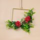 thumbnail image 3 of Ounissouiy Decoración de boda con flores artificiales para interiores o exteriores, durabilidad duradera, bajo mantenimiento, elegante, fácil de Decoración del hogar Rosa roja cuadrado, 3 of 6