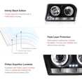 thumbnail image 5 of [For 2009-2010 Chrysler 300 Halogen Model] LED Halo Ring Black Projector Headlight Headlamp Assembly, Driver & Passenger Side, 5 of 7