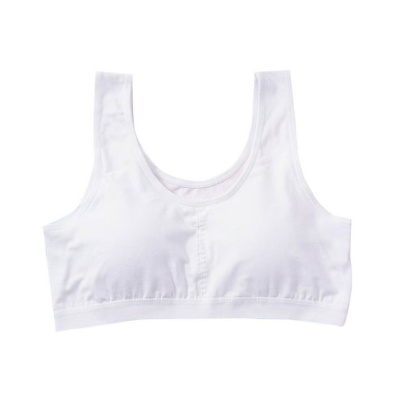 OGLCCG Teens Girls Padded Training Bra Crop Cami Sports Bras for Big Girls Seamless Cotton First Bra with Removable Padding 12-16 Years