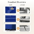 thumbnail image 7 of Planntonneo 99.3'' Modular Sectional Couches with Storage Velvet Loveseat Sofa for Living Room, Blue, 7 of 7