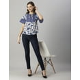 thumbnail image 6 of Moomaya Womens Printed Cotton Blouse, Boho Top, Short Sleeves Summer Top, 6 of 7