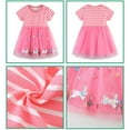 thumbnail image 2 of WIBACKER 2-7T Kids Baby Girl Striped Tutu Dress Summer Tulle Party Birthday Cotton Dresses for Kids - Butterfly, 2 of 7