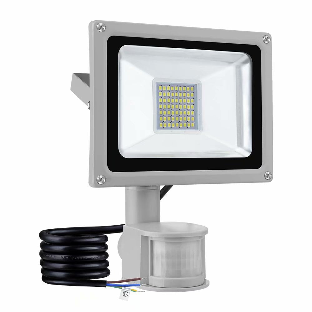 2x 30W LED Flood Light PIR Motion Sensor Security Warm White Outdoor Garden Lamp 