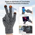 thumbnail image 6 of USB Electric Heated Gloves, Hand Touch Screen Adjustable Winter Gloves for Men and Women, Grey, 6 of 8