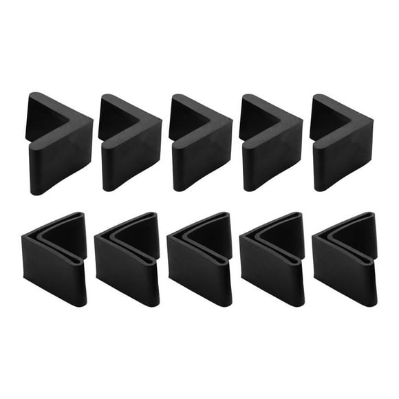 asddcavvf 10 Pcs Chair Foot Covers L Shaped Rubber Covers For Furniture Rubber Angle Foot Pads 40mm X 40mm Furniture Protector for Sofas Protective Films for Cat Furniture