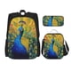 thumbnail image 1 of Easygdp Peacocks Mochila para Niños y Niñas con Set de Caja de Almuerzo y Estuche para Lápices 3 en 1, Mochila Escolar Estampada para Adolescentes, 1 of 7