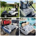 thumbnail image 6 of Golf Cart Seat Covers for 2 Seater, Blue Botanical Soft Microfiber Cart Seat Towel Blanket, Vintage Botanical Birds Absorbent Breathable Non Slip Bench Seats Protector for Golf Course 51"x31", 6 of 9