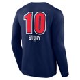 thumbnail image 3 of Men's Trevor Story Navy Boston Red Sox Fastball Player Name & Number Long Sleeve T-Shirt, 3 of 3