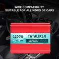 thumbnail image 3 of TATALIKEN 1200 Watts 2400 Watts Pure Sine Wave Power Inverter DC 12V to AC 110V/120V Car Inverter with 2 AC Outlets for Power Tools Home Vehicles RV Truck, LCD Display, 3 of 11