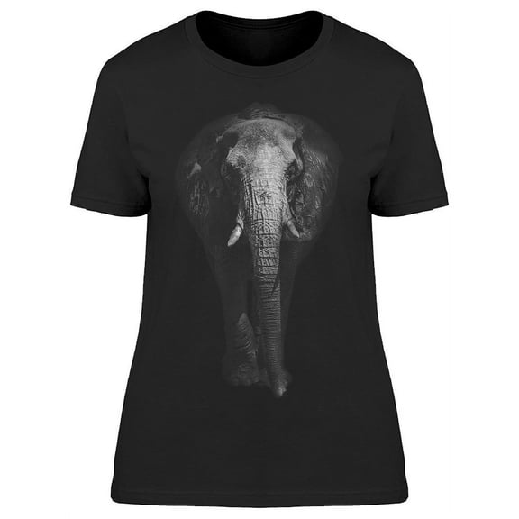Frontview Big African Elephant T-Shirt Women -Image by Shutterstock, Female Small