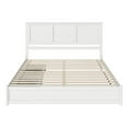 thumbnail image 5 of Felicity King Wood Platform Bed with Panel Footboard & Storage Drawers in White, 5 of 5