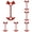Red, variant on RZDLIZJ 1Pc Lightweight Aluminum Alloy Fishbone Ground Stake, Multipurpose Extra Long Heavy Duty Tent Peg for Camping Canopy Awning Outdoor Windproof Fixing, 3x1.4x0.8 Inch