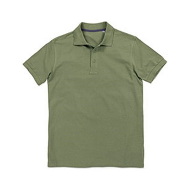 Stedman Stars - Polo de algodón modelo Harper para hombre (Verde Militar)