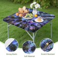 thumbnail image 4 of Machine Washable Bohemian Tablecloth, 34x34 Inch Square Floral Cover with Elastic Hem for Easy Care and Lasting Use, 4 of 6