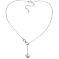 thumbnail image 2 of HSHDLDF Collier Symbole Infini Cœur Intial A-Z pour Femmes Collier Ras du Cou Bijoux en Acier Inoxydable, 2 of 4